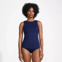 Women's High Neck UPF 50 Sun Protection Modest Tankini Swimsuit Top