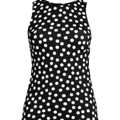 Women's High Neck UPF 50 Sun Protection Modest Tankini Swimsuit Top