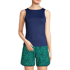 Women's High Neck UPF 50 Sun Protection Modest Tankini Swimsuit Top