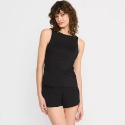 Women's High Neck UPF 50 Sun Protection Modest Tankini Swimsuit Top