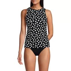 Women's High Neck UPF 50 Sun Protection Modest Tankini Swimsuit Top