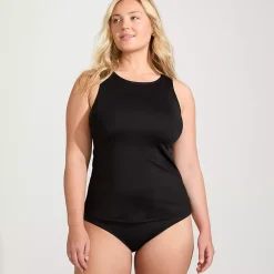 Women's High Neck UPF 50 Sun Protection Modest Tankini Swimsuit Top