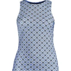 Women's High Neck UPF 50 Sun Protection Modest Tankini Swimsuit Top
