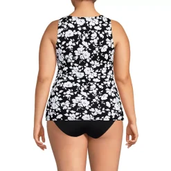 Women's High Neck UPF 50 Sun Protection Modest Tankini Swimsuit Top