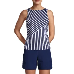 Women's High Neck UPF 50 Sun Protection Modest Tankini Swimsuit Top