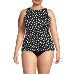 Women's High Neck UPF 50 Sun Protection Modest Tankini Swimsuit Top