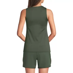 Women's High Neck UPF 50 Sun Protection Modest Tankini Swimsuit Top