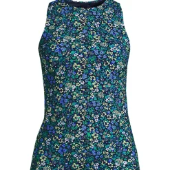 Women's High Neck UPF 50 Sun Protection Modest Tankini Swimsuit Top