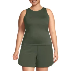 Women's High Neck UPF 50 Sun Protection Modest Tankini Swimsuit Top