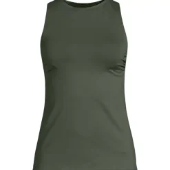 Women's High Neck UPF 50 Sun Protection Modest Tankini Swimsuit Top