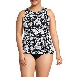Women's High Neck UPF 50 Sun Protection Modest Tankini Swimsuit Top