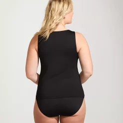 Women's High Neck UPF 50 Sun Protection Modest Tankini Swimsuit Top