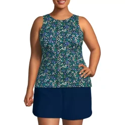 Women's High Neck UPF 50 Sun Protection Modest Tankini Swimsuit Top
