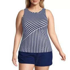 Women's High Neck UPF 50 Sun Protection Modest Tankini Swimsuit Top