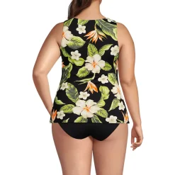 Women's High Neck UPF 50 Sun Protection Modest Tankini Swimsuit Top
