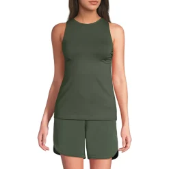 Women's High Neck UPF 50 Sun Protection Modest Tankini Swimsuit Top