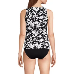 Women's High Neck UPF 50 Sun Protection Modest Tankini Swimsuit Top