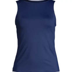 Women's High Neck UPF 50 Sun Protection Modest Tankini Swimsuit Top