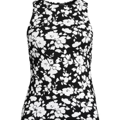 Women's High Neck UPF 50 Sun Protection Modest Tankini Swimsuit Top