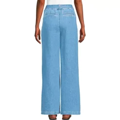 Women's High Ridge Twill Pull On Pleated Wide Leg Pants