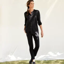 Women's High Rise Bi Stretch Pintuck Pencil Ankle Pants