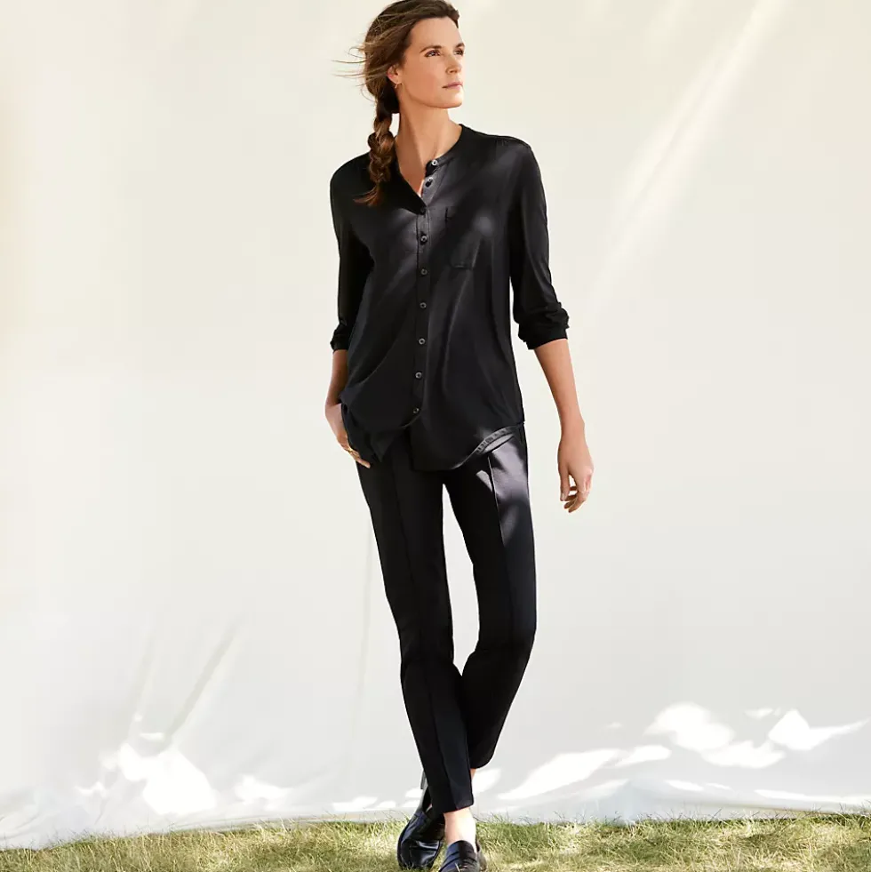 Women's High Rise Bi Stretch Pintuck Pencil Ankle Pants