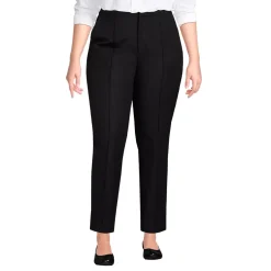 Women's High Rise Bi Stretch Pintuck Pencil Ankle Pants
