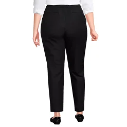 Women's High Rise Bi Stretch Pintuck Pencil Ankle Pants