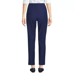 Women's High Rise Bi Stretch Pintuck Pencil Ankle Pants