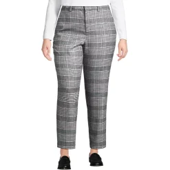 Women's High Rise Brushed Flannel Tapered Ankle Pants