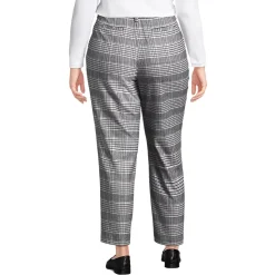Women's High Rise Brushed Flannel Tapered Ankle Pants
