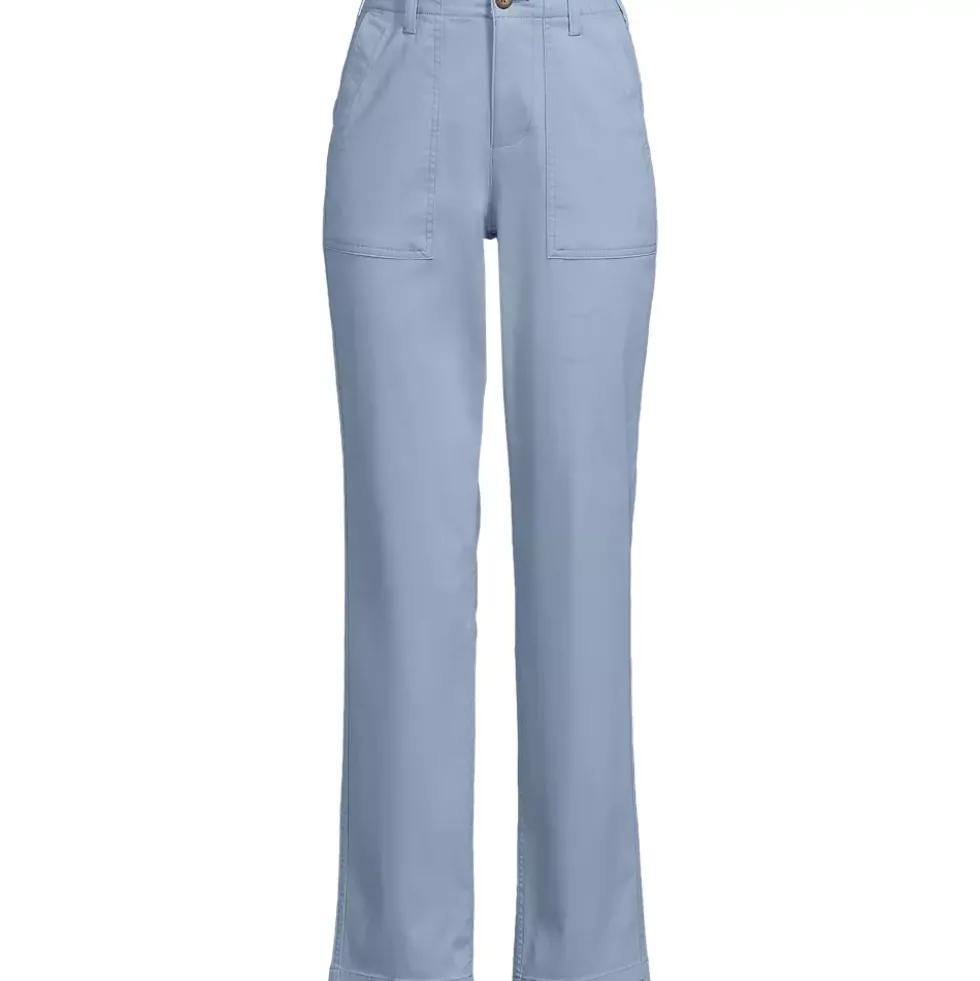 Women's High Rise Chino Utility Straight Leg Pants
