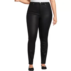 Women's High Rise Coated Denim Skinny Jeans