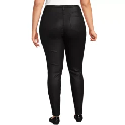 Women's High Rise Coated Denim Skinny Jeans