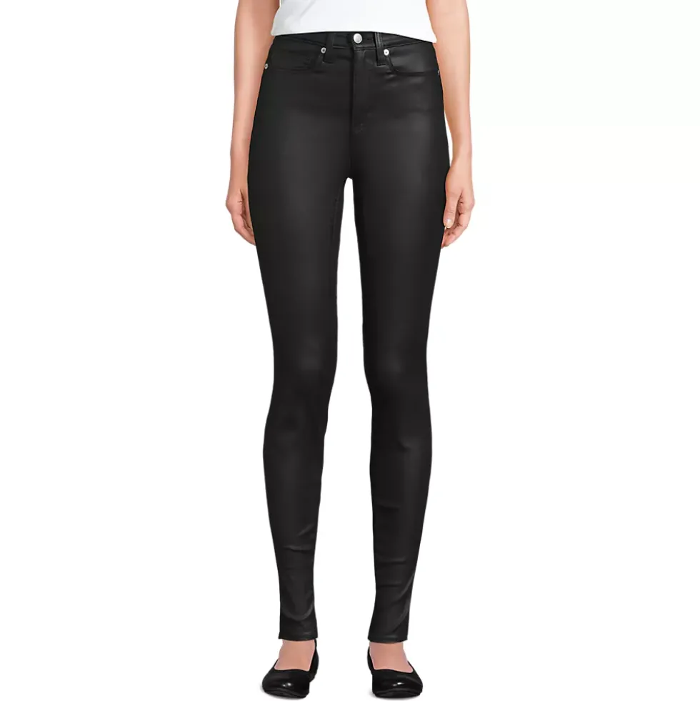 Women's High Rise Coated Denim Skinny Jeans