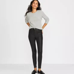 Women's High Rise Coated Denim Skinny Jeans