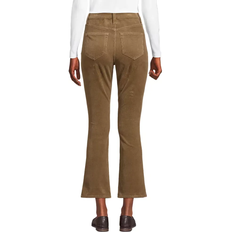 Women's High Rise Corduroy Kick Crop Pants