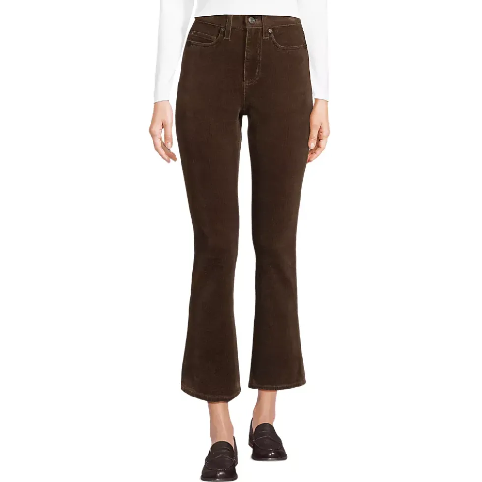 Women's High Rise Corduroy Kick Crop Pants