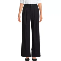 Women's High Rise Crisp Poplin Chino Wide Leg Pants