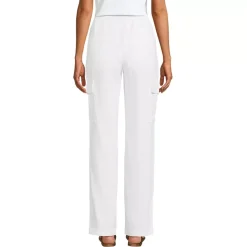 Women's High Rise Drawstring Linen Cargo Pants