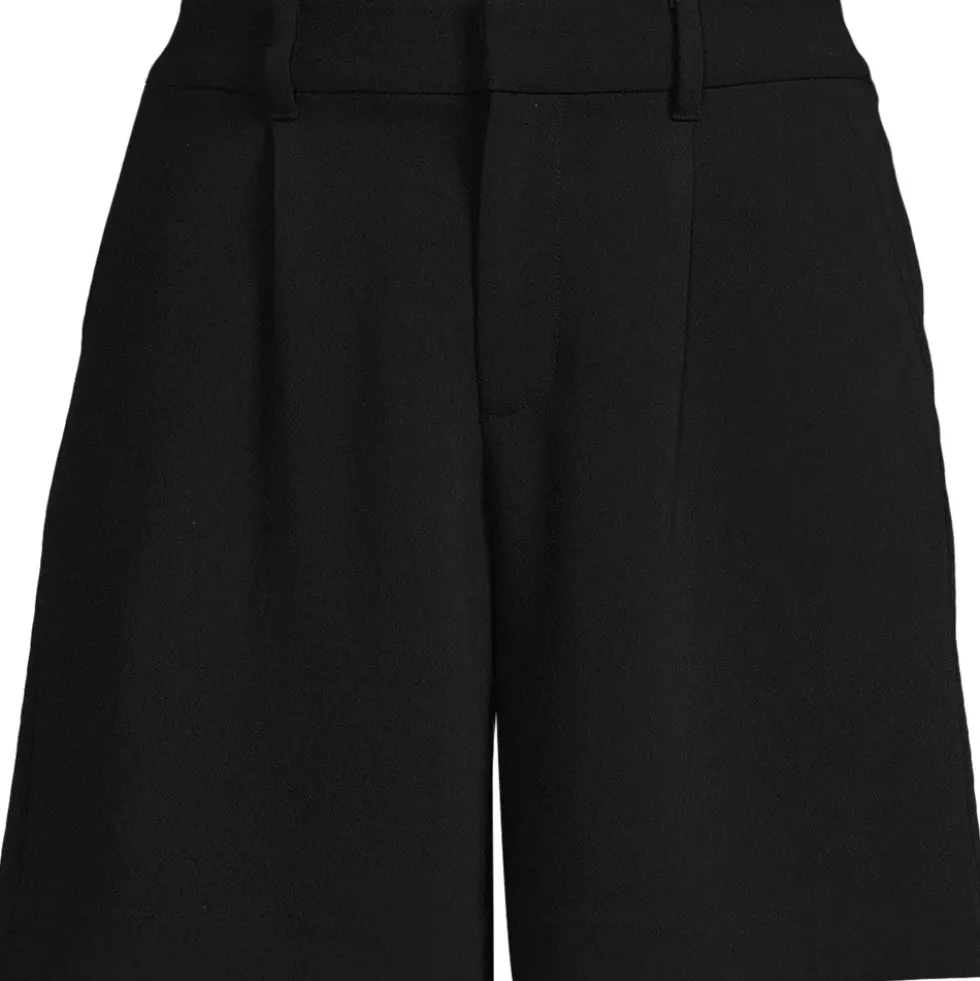 Women's High Rise Pleated Crepe 7" Shorts