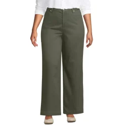 Women's High Rise 5 Pocket Wide Leg Chino Pants