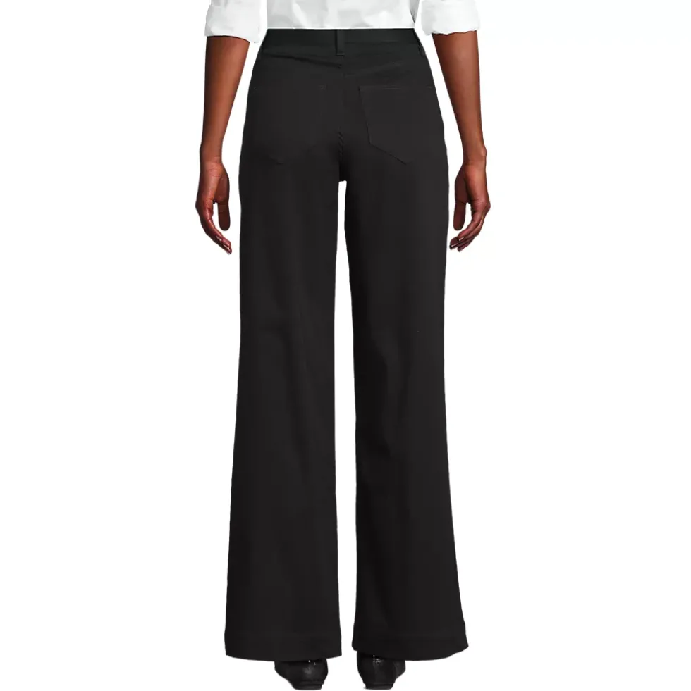 Women's High Rise 5 Pocket Wide Leg Chino Pants