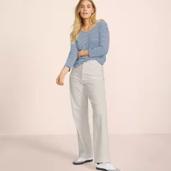 Women's High Rise 5 Pocket Wide Leg Chino Pants
