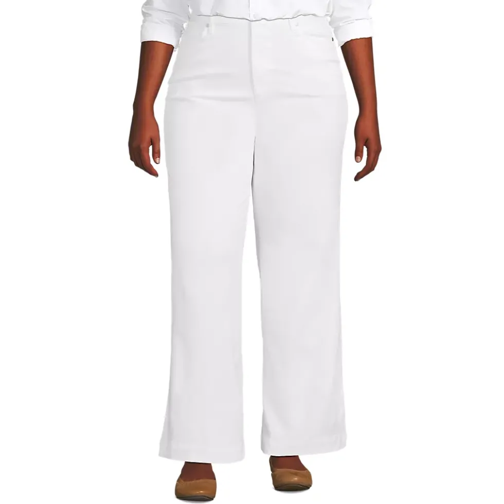 Women's High Rise 5 Pocket Wide Leg Chino Pants