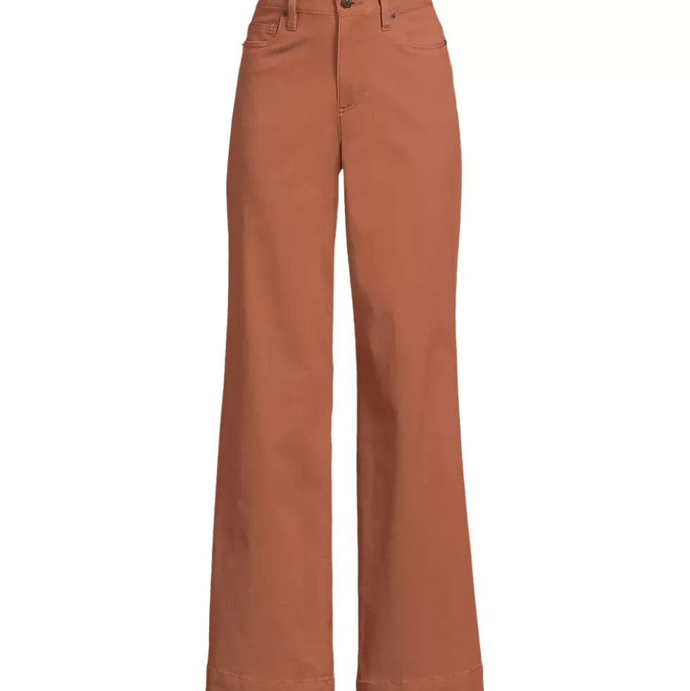 Women's High Rise 5 Pocket Wide Leg Chino Pants
