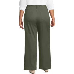 Women's High Rise 5 Pocket Wide Leg Chino Pants