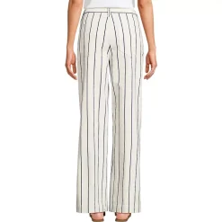 Women's High Rise 5 Pocket Wide Leg Chino Oxford Stripe Pants