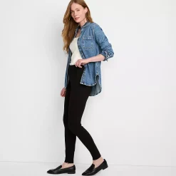 Women's High Rise Ponte Polished Leggings