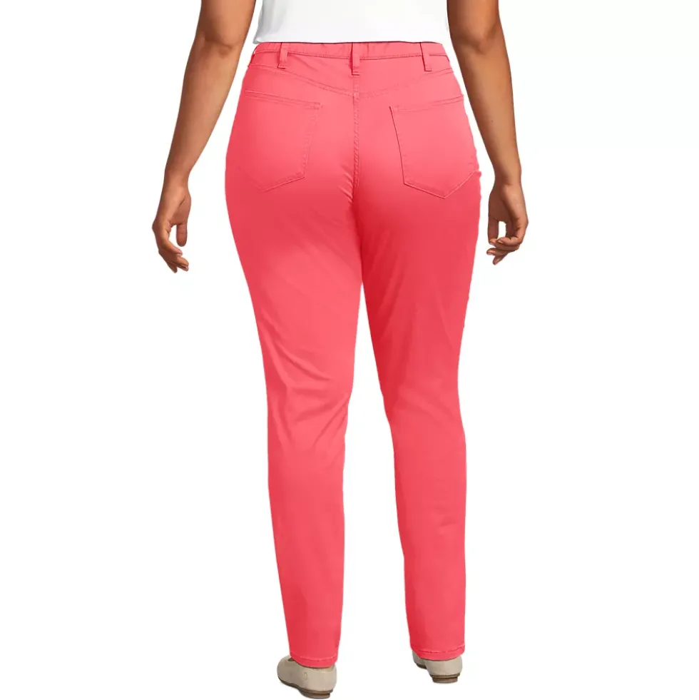 Women's High Rise Slimming 5 Pocket Chino Slim Leg Pants